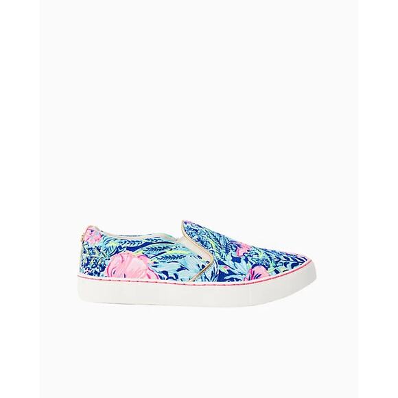 Lilly Pulitzer Shoes - Lilly Pulitzer Julie Sneaker Canvas Slip On Shoe Hawaiian Floral